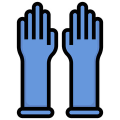 GLOVES filled outline icon,linear,outline,graphic,illustration