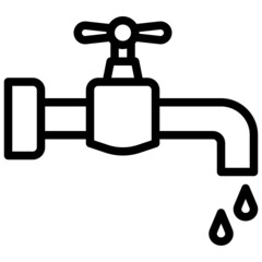 WATER TAP line icon,linear,outline,graphic,illustration