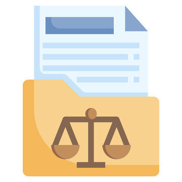 legal document in yellow folder clip art preview