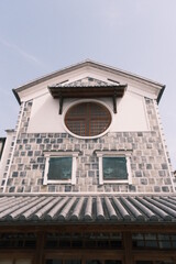 old stone Japanese house in the city
