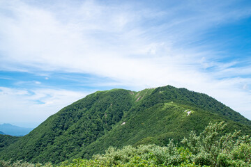 Obraz premium 美しい男三瓶山頂 島根県大田市 The beautiful view of Mt.Osanbe in Sanbe town, Oda city, Shimane pref. Japan