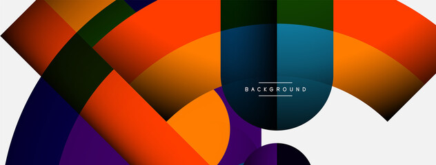 Obraz premium Trendy shapes, color minimal design composition, lines and shadows for wallpaper banner background or landing page