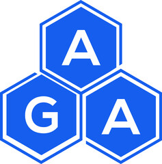 AGA letter logo design on White background. AGA creative initials letter logo concept. AGA letter design. 