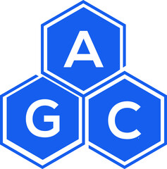 AGC letter logo design on White background. AGC creative initials letter logo concept. AGC letter design. 