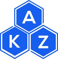 AKZ letter logo design on black background. AKZ  creative initials letter logo concept. AKZ letter design.