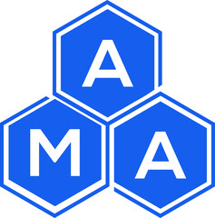 AMA letter logo design on White background. AMA creative initials letter logo concept. AMA letter design. 