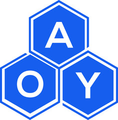 AOY letter logo design on White background. AOY creative initials letter logo concept. AOY letter design. 