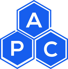 APC letter logo design on White background. APC creative initials letter logo concept. APC letter design. 
