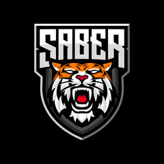 sabertooth mascot logo design