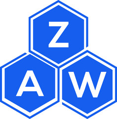 ZAW letter logo design on White background. ZAW creative initials letter logo concept. ZAW letter design. 