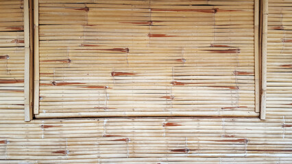 Bamboo ceiling wall of house