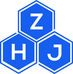 ZHJ letter logo design on White background. ZHJ creative initials letter logo concept. ZHJ letter design. 