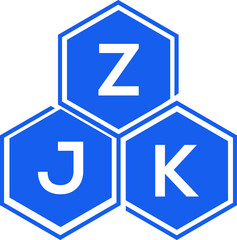 ZJK letter logo design on White background. ZJK creative initials letter logo concept. ZJK letter design. 