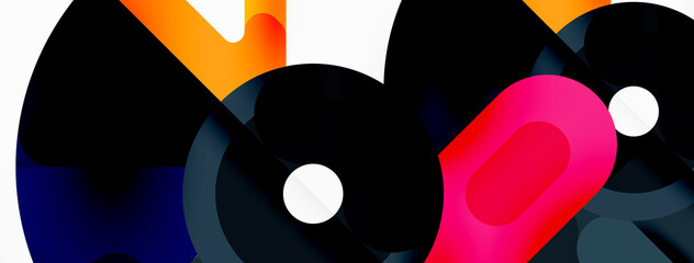 Creative geometric wallpaper. Circles, lines background. Business template for wallpaper, banner, background or landing