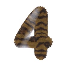 Brown Tabby Cat Themed Font Number 4