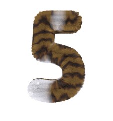Brown Tabby Cat Themed Font Number 5