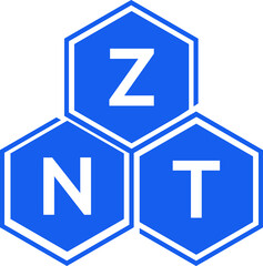 ZNT letter logo design on White background. ZNT creative initials letter logo concept. ZNT letter design. 