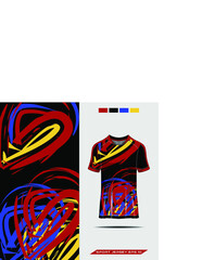 Tshirt sports abstract triangle texture jersey for racing soccer gaming motocross cycling Premium Vector 