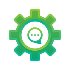 chatting service logo element design template icon