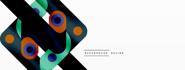 Lines geometric creative abstract background. Bright color line composition for wallpaper, banner, background or landing