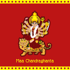 Happy Navratri - Goddess Durga - Third Form- Maa Chandraghanta