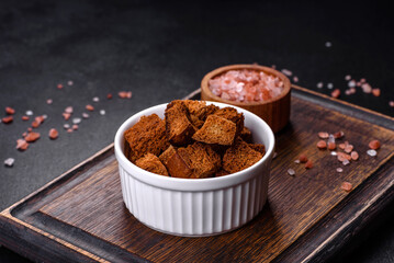 Breadcrumbs cut into cubes are perfect for soup, salad