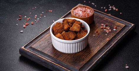 Breadcrumbs cut into cubes are perfect for soup, salad