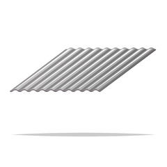Corrugated tin roof vector isolated illustration