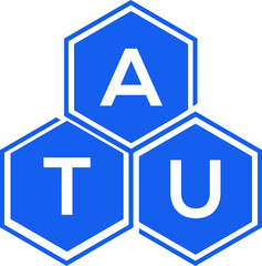 ATU letter logo design on White background. ATU creative initials letter logo concept. ATU letter design. 
