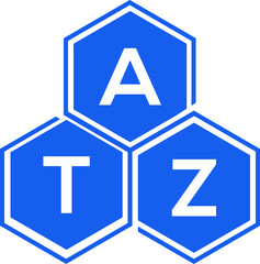 ATZ letter logo design on White background. ATZ creative initials letter logo concept. ATZ letter design. 
