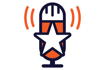 Podcast logo with star and wave signal
