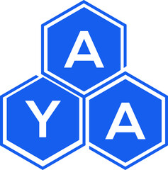 AYA letter logo design on White background. AYA creative initials letter logo concept. AYA letter design. 