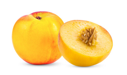 Nectarine fruit isolated on white