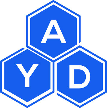 AYD letter logo design on White background. AYD creative initials letter logo concept. AYD letter design. 