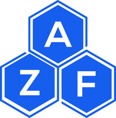 AZF letter logo design on White background. AZF creative initials letter logo concept. AZF letter design. 