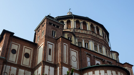 Architectural detail of the Santa Maria delle Grazie (Holy Mary of Grace) church, 1497, and...