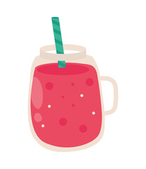 fresh juice with straw