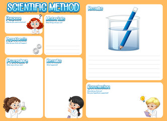 The science method worksheet for children