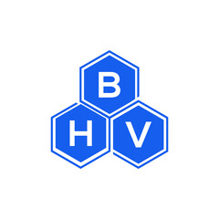 Obraz premium BHV letter logo design on White background. BHV creative initials letter logo concept. BHV letter design. 