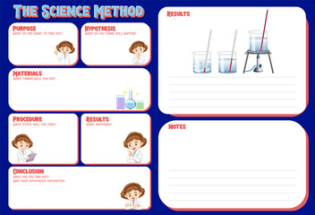 Fototapeta na wymiar The science method worksheet for children
