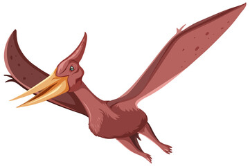 A dinosaur pteranodon on white background © blueringmedia