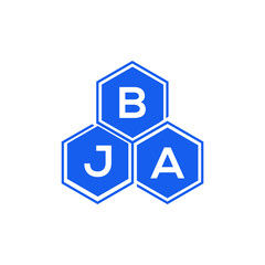 Obraz premium BJA letter logo design on White background. BJA creative initials letter logo concept. BJA letter design. 
