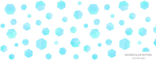 爽やかな、抽象水彩シームレス・パターン、クリスタル