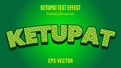 Ketupat Text Effect - Editable Text Effect Mockup