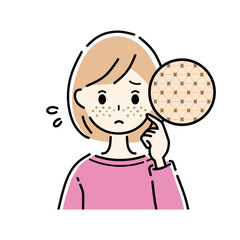 シミ　そばかす　女性