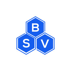 BSV letter logo design on White background. BSV creative initials letter logo concept. BSV letter design. 