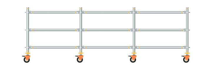 scaffolding, white background, used in construction areas.