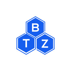 BTZ letter logo design on White background. BTZ creative initials letter logo concept. BTZ letter design. 
