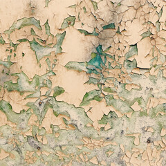 Close up of paint peeling from the walls