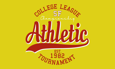 Championship college league SF Original typography for t-shirt print. Apparel fashion design